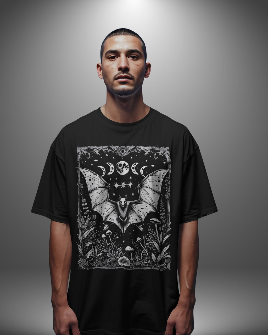 Gothic Bat Oversize T-Shirt