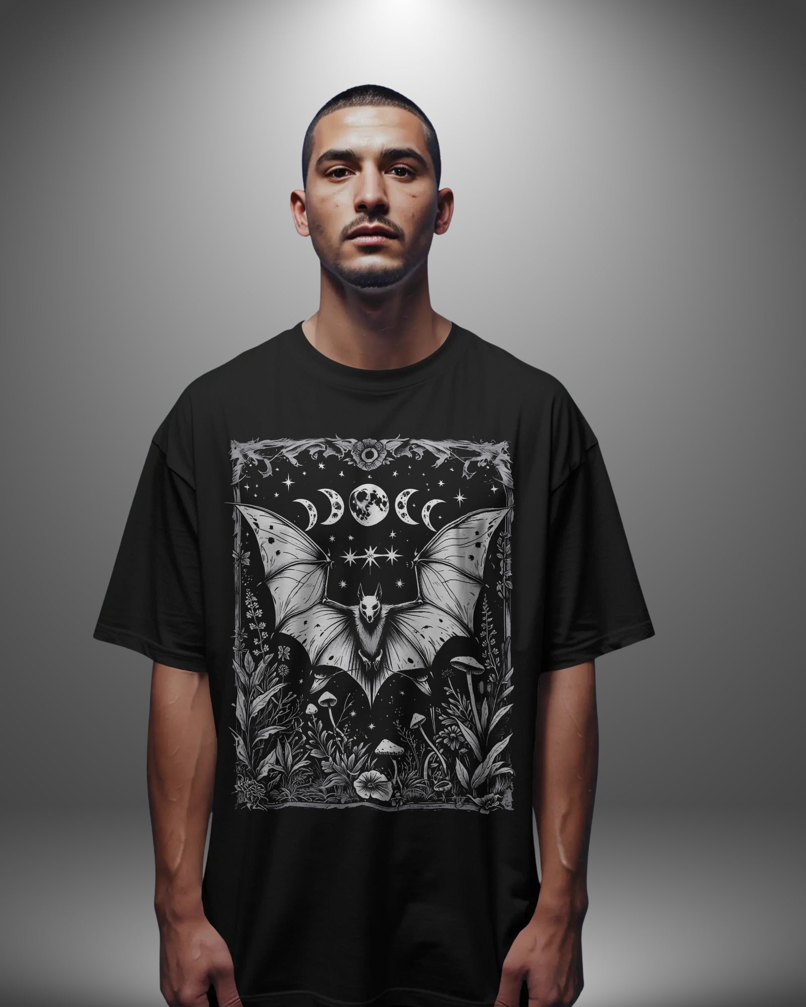 Gothic Bat Oversize T-Shirt