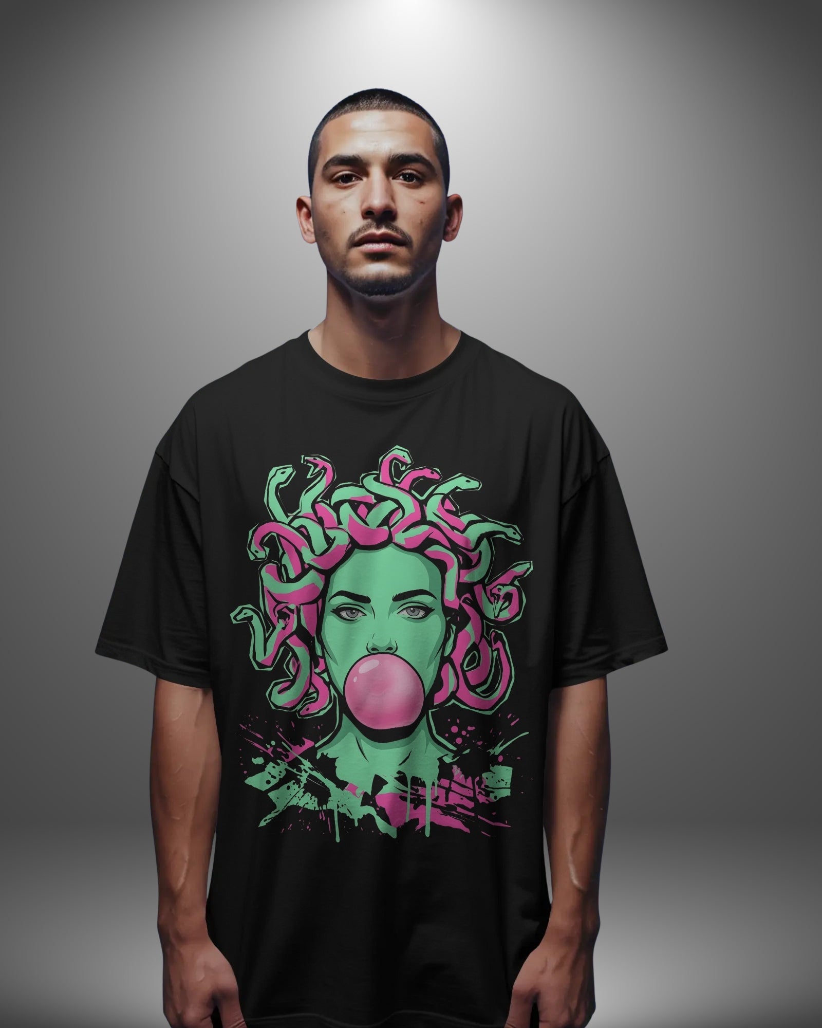 Medusa Bubblegum Graphic Oversize T-Shirt