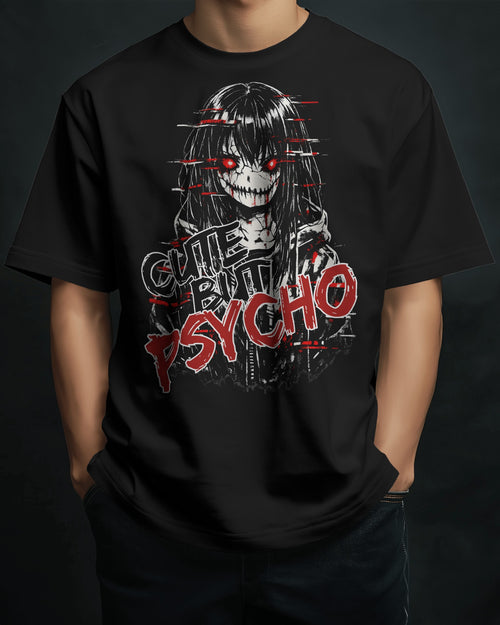 Cute but Psycho Glitch Anime Oversize T-Shirt