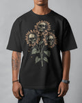 Gothic Bloom Skull Sunflower Tee