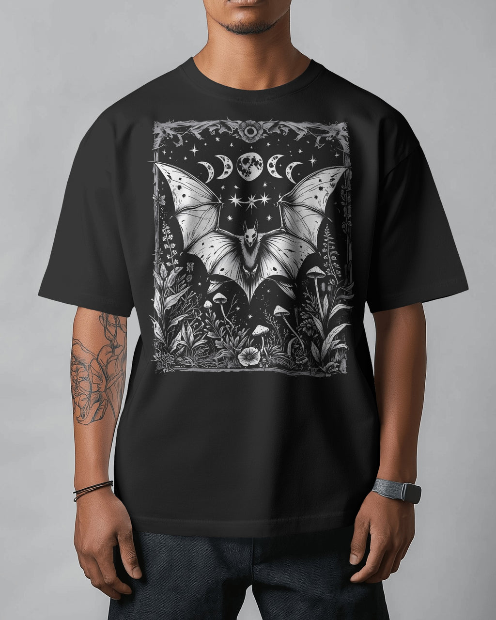 Gothic Bat Oversize T-Shirt