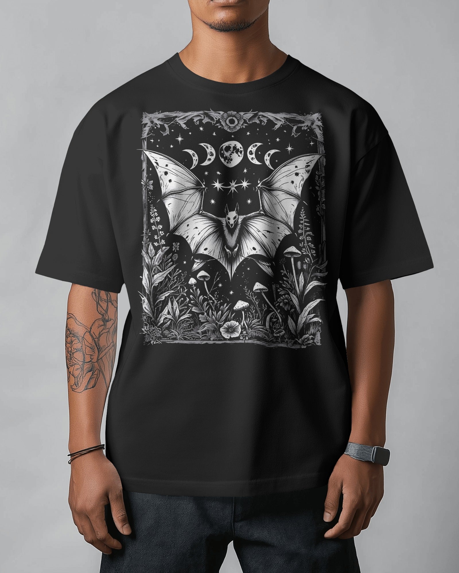 Gothic Bat Oversize T-Shirt
