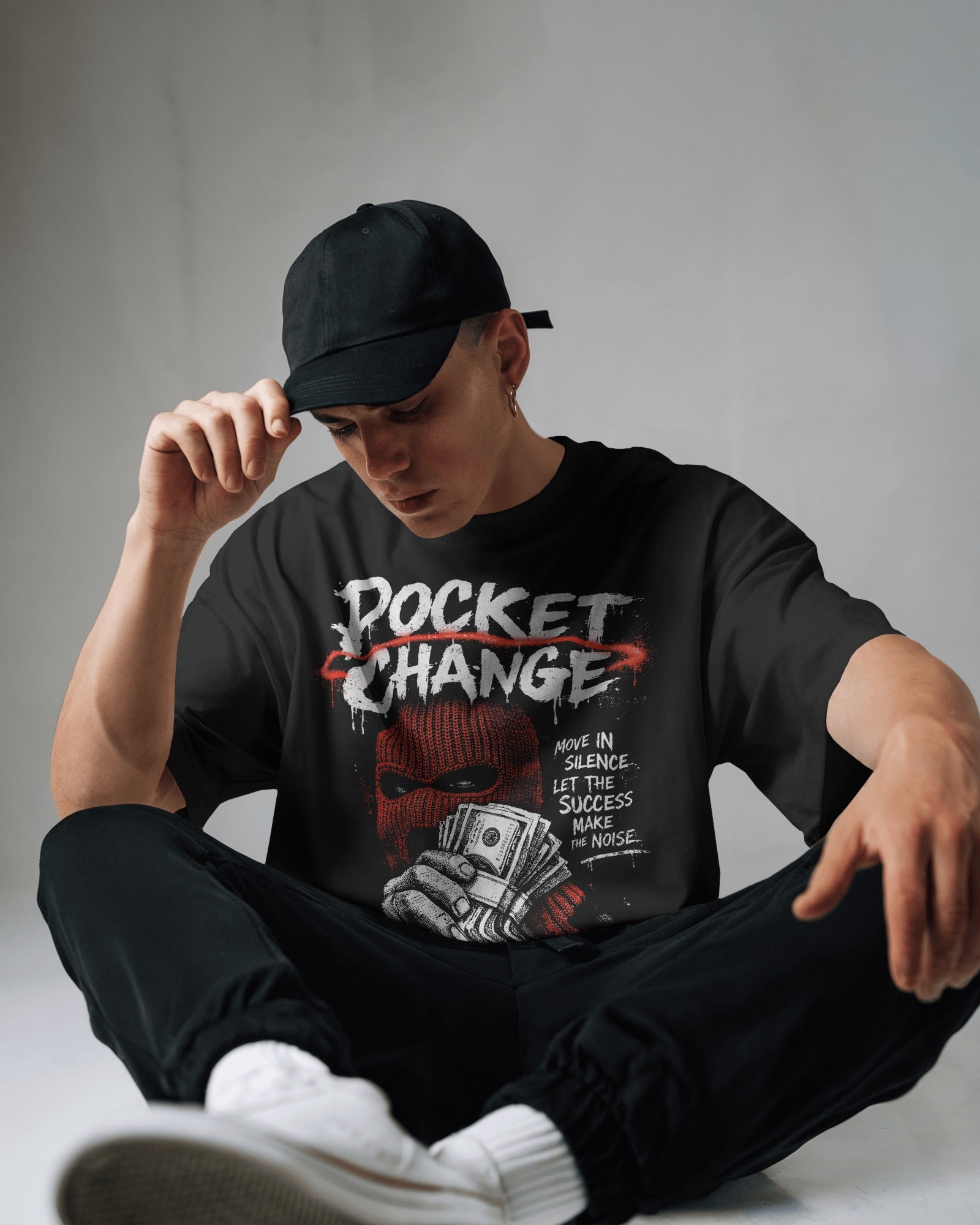 Pocket Change Urban Streetwear Oversize T-Shirt